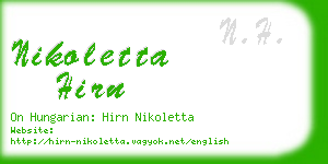 nikoletta hirn business card